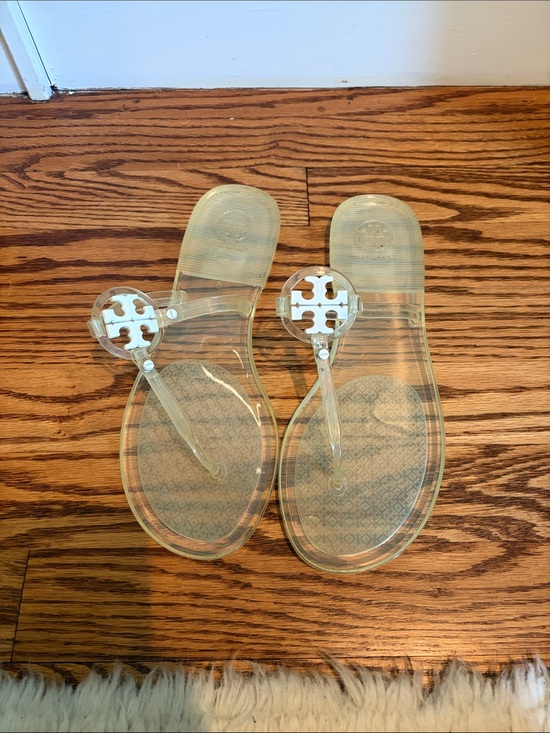 Tory Burch Shoes - Tory Burch Clear Jelly Logo Thong Sandals